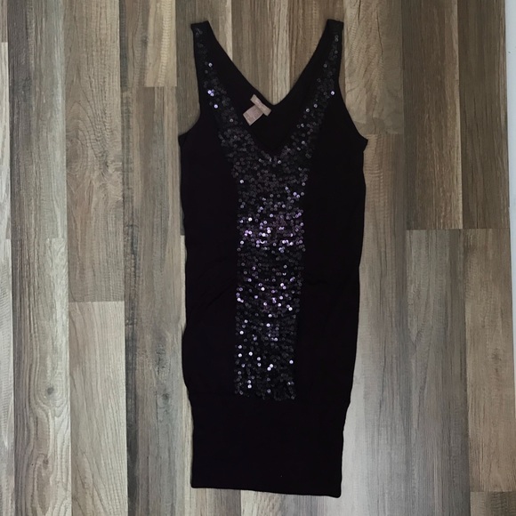 Plum sequined sweater blouse. Size small. - Picture 3 of 5